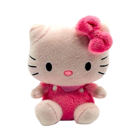 Ty‎ Hello Kitty Pink Mini Plush Cat Toy - Picture 1 of 6